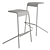 Sleek & Stackable Cappellini Alodia Stools 3D model small image 2