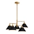 Modern Matte Black 5-Light Chandelier 3D model small image 1