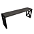 Industrial Metal Bench: Minimalistic Loft Seating 3D model small image 1