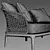 Elegant Lungotevere Sofa by Meroni and Colzani 3D model small image 5