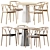 Stylish Dining Set: Dix Table & Valerie Armrest 3D model small image 1