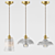 Rustic Glass Pendant Lights: Vintage Charm 3D model small image 1