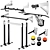 HOMFIT Home Gym Set - Bars & Paralets 3D model small image 2