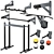 HOMFIT Home Gym Set - Bars & Paralets 3D model small image 5