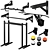 HOMFIT Home Gym Set - Bars & Paralets 3D model small image 6