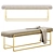 Sleek Sled Bench with Plush Comfort 3D model small image 2