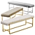 Sleek Sled Bench with Plush Comfort 3D model small image 7