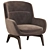 Luxury Minotti Belt Armchair: Elegant Style for your Home 3D model small image 4
