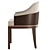  Sleek Wolf Dining Chair 3D model small image 2