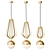 Scandi Gold Pendant Lamp: Minimalistic Elegance 3D model small image 2