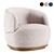 Sleek Orbit Armchair 3D model small image 2