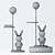 Elegant Bunny Floor Lamp 3D model small image 2
