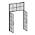 Elegant Glass Door Partition 3D model small image 2