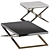 Elegant Regent Coffee Tables - Black/White Marble & Bronze/Nickel 3D model small image 1