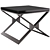 Elegant Regent Coffee Tables - Black/White Marble & Bronze/Nickel 3D model small image 4