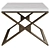 Elegant Regent Coffee Tables - Black/White Marble & Bronze/Nickel 3D model small image 5