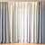 Sleek 4K Textured Minimalistic Curtain 3D model small image 1