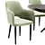 Modern Ledger Dining Chair and Oscar Table Set 3D model small image 4