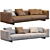 Luxury Modern Roger Sofa by Minotti 3D model small image 4