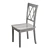 French Cottage Style Solid Wood Cross Back Chair 3D model small image 5