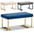 Elegant Richmond Bench in 3 Color Options 3D model small image 1
