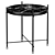 Sleek Cupid Marble Black Coffee Table 3D model small image 1