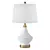 Amsterdam 24.5" White/Gold Ceramic Table Lamp 3D model small image 1