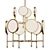 Organic Bamboo Ring Chandelier 3D model small image 1