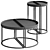 Art Deco Inspired Coffee Table Set 3D model small image 6