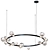 Sleek Black Bubble Chandelier - Modern Lighting 3D model small image 1