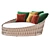 Tosca Outdoor Daybed: Stylish and Comfortable 3D model small image 3