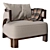 Sophisticated Villa Lounge Armchair 3D model small image 1