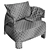 Sophisticated Villa Lounge Armchair 3D model small image 7