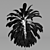 Fragrant Orchid & Palm Lily Tree Set 3D model small image 6
