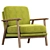 Lars Accent Armchair: Timeless Elegance & Contemporary Comfort 3D model small image 1