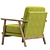 Lars Accent Armchair: Timeless Elegance & Contemporary Comfort 3D model small image 2