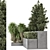 Outdoor Garden Set: Bush & Tree 3D model small image 2