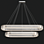 Elegant Oval Crystal Chandelier 3D model small image 2