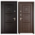 Stylish Kvadra (Favorit) Metal Entrance Door: Premium Design 3D model small image 3