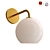 Elegant Milk Glass Globe Sconce 3D model small image 1