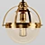 Sleek Metal Pendant Light 3D model small image 3