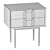 Beige Noyeto Bedside Table with Drawers 3D model small image 3