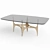 Elegant Barrel-Shaped Dining Table 3D model small image 1