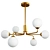 Contemporary Brass Sputnik Chandelier 3D model small image 1