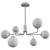 Contemporary Brass Sputnik Chandelier 3D model small image 2