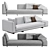 Modern Minotti Roger Sofa Set 3D model small image 2