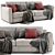 Horm Ellington 2-Seats Sofa | Stylish & Space-Saving 3D model small image 1