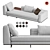 Minotti Roger Suite Low Mix: Sleek and Versatile! 3D model small image 1