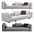 Minotti Roger Suite Low Mix: Sleek and Versatile! 3D model small image 2