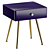 Sleek Bedside Table with Drawer - Topim 3D model small image 1
